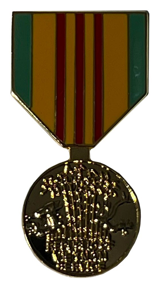 Vietnam Service Mini Medal Motorcycle Hat Cap Lapel Pin M-33