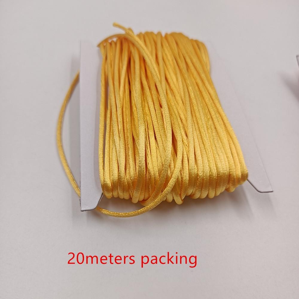 2mm Colorful Rattail Satin Cord Thread Chinese Knot Macrame Bracelet Braided Str