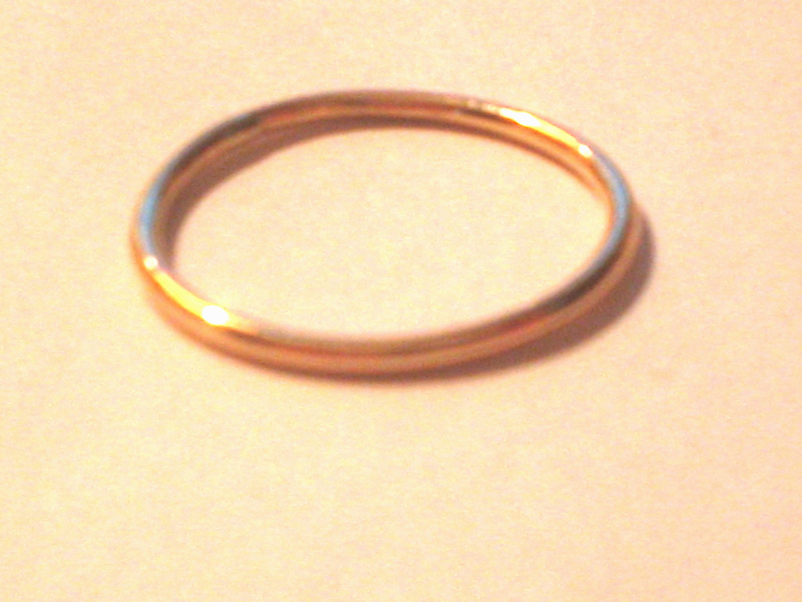 Sold 14k Yellow Filled Thin Ring 1.27mm Wide Stackable Minimalist Ring Sz 4-10