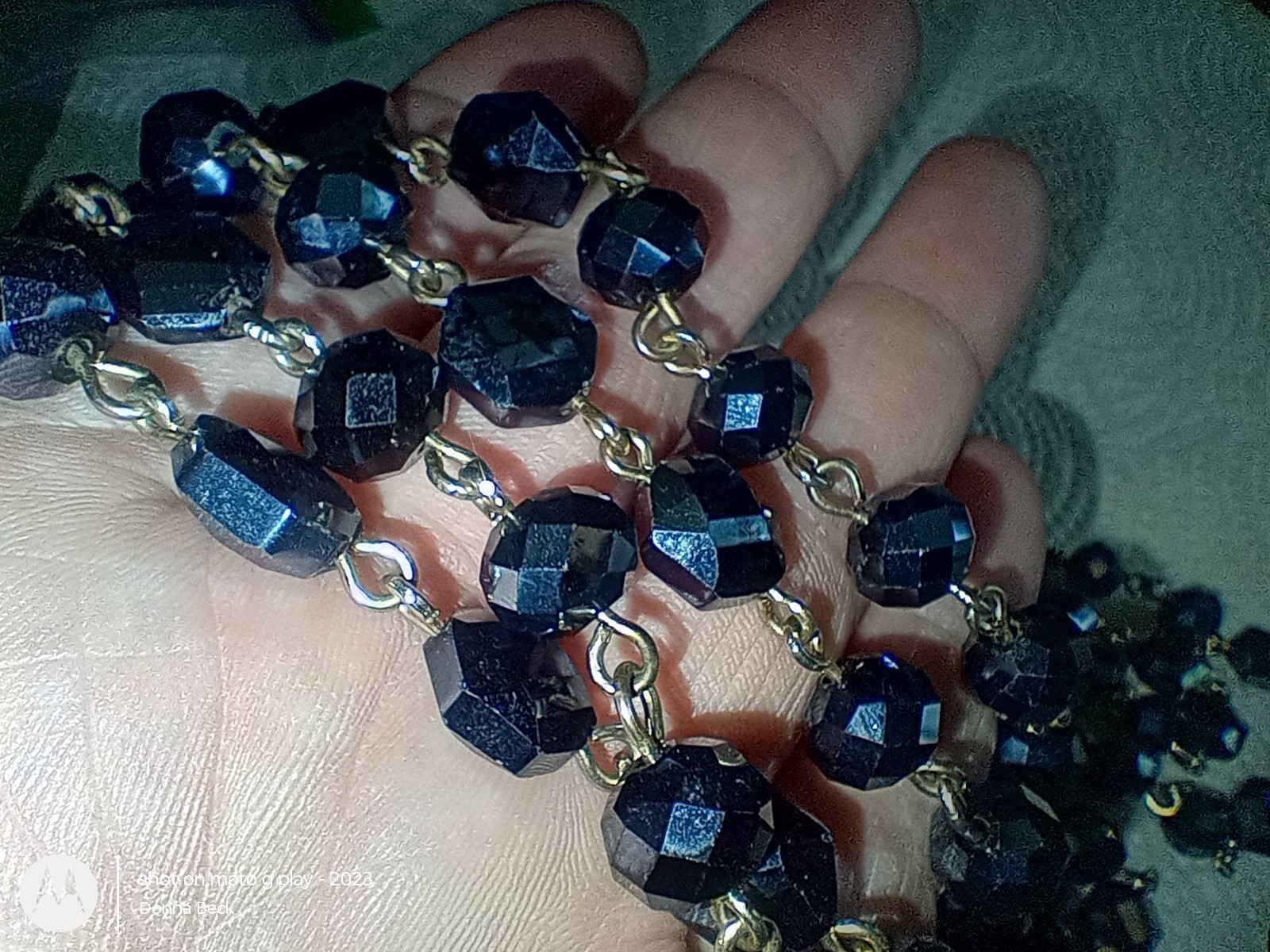 Very Beautiful Glass Beaded necklace Talbots Costume Jewelry 28 inch Tassle