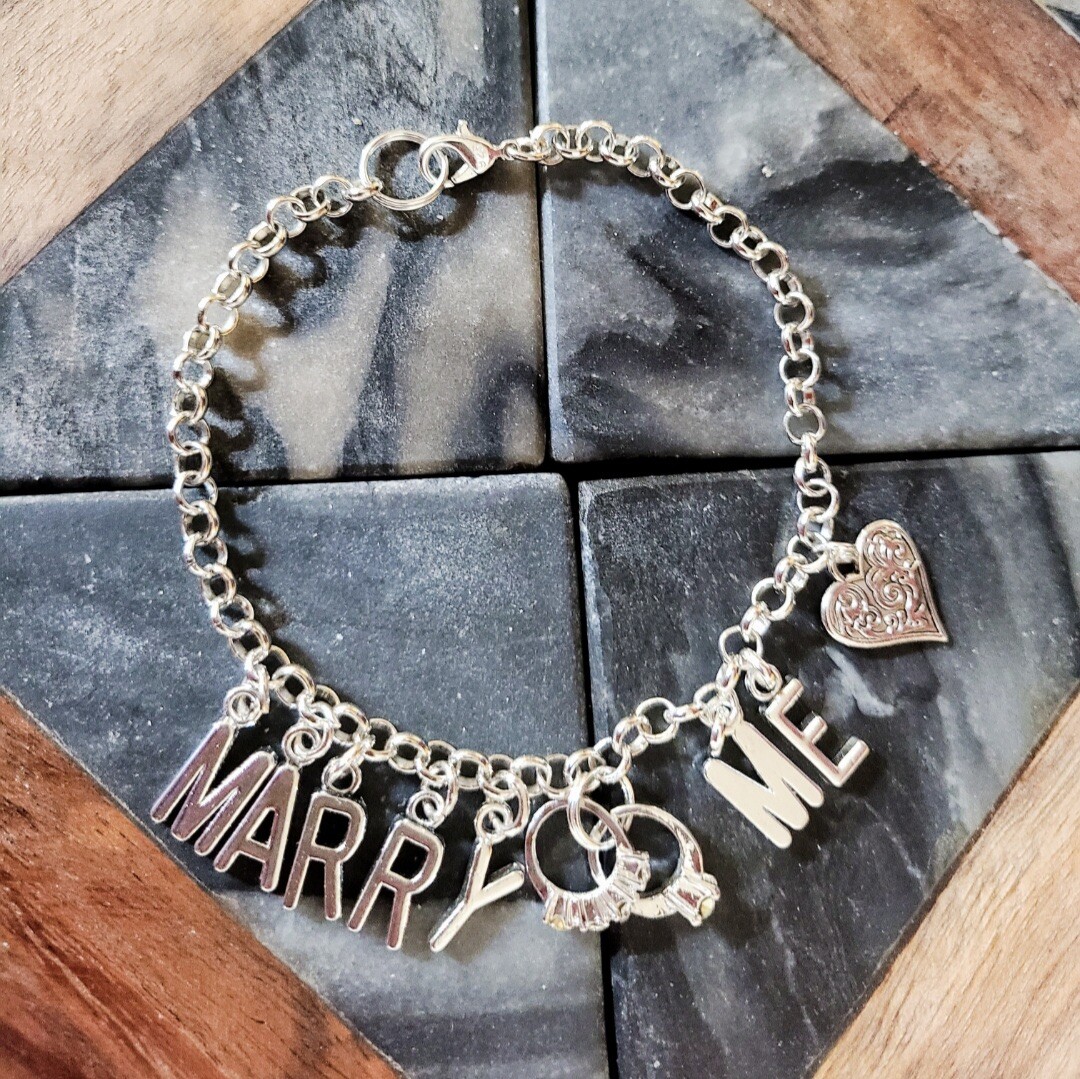 Marry Me Charm Bracelet Handmade