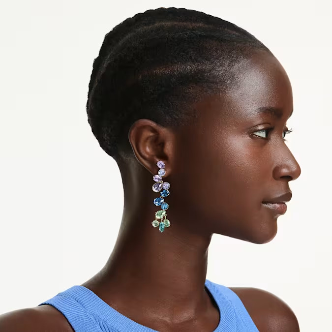 Swarovski Gema drop earrings Mixed cut