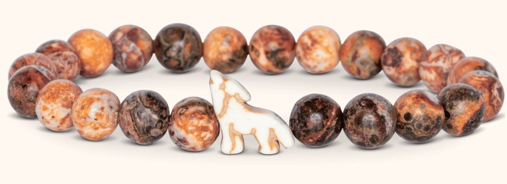 Fahlo The Scout Bracelet Desert Stone Wolf Bracelet ONLY NWT Howl