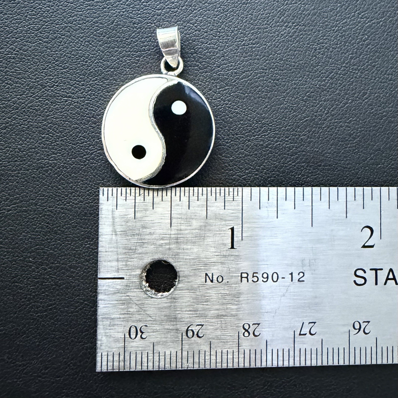 Sterling Silver Yin Yang Dainty Dangle Earrings & Pendant Jewelry Set ☯️