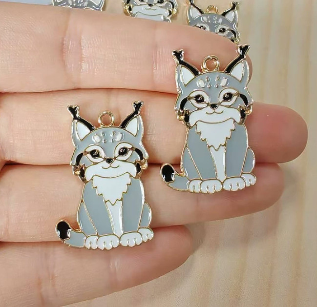 40Pcs cartoon animal cute Charm earrings necklace Pendant DIY Jewelry Making