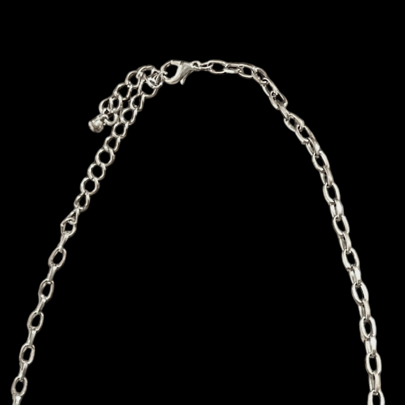 Silver Tone Chain Necklace Paperclip Oval Link 21.5″ Classic Jewelry