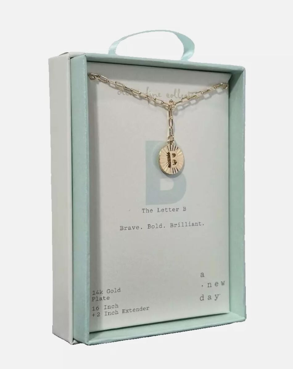 A New Day Demi Fine Gold-Plated Initial Pendant Necklace–Letters Available