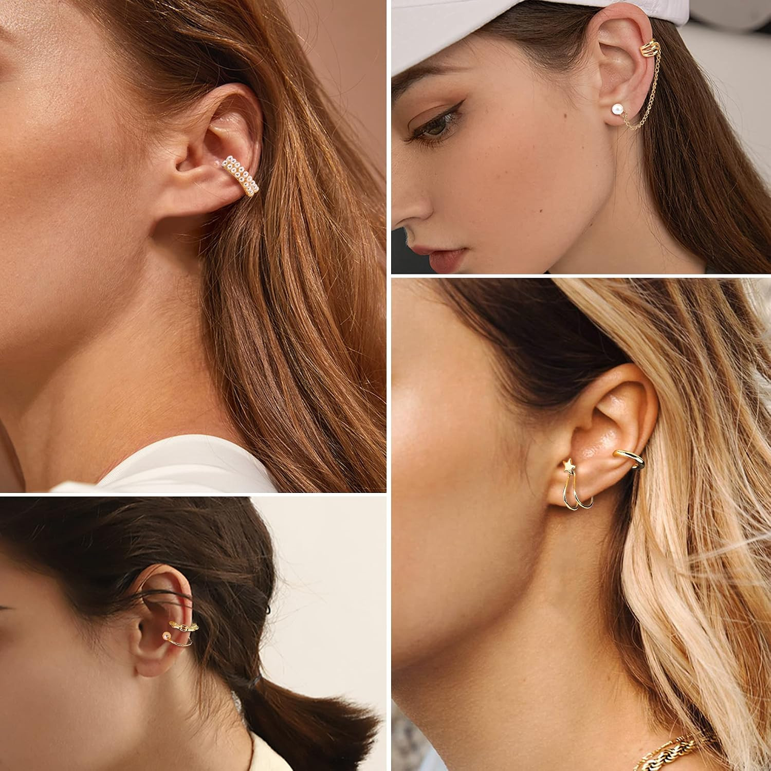 Ear Cuff Helix Cartilage Clip on Earrings Ear Cartilage Clip on Wrap Earrings Ea