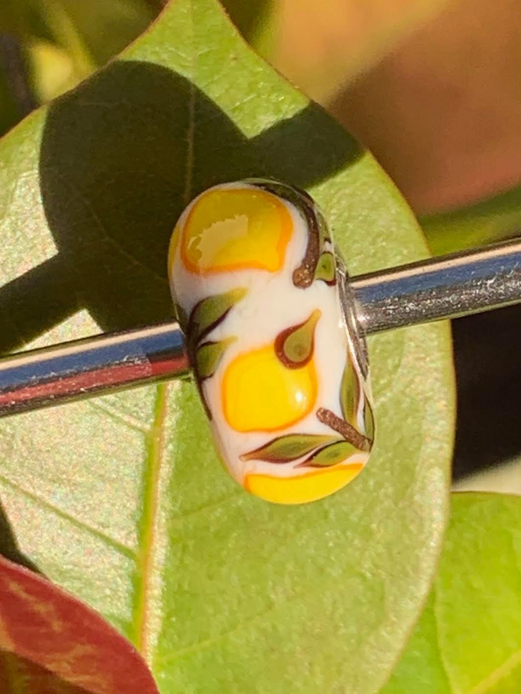 Trollbeads Scent of Lemons Glass Bead ~ Italy Limited Edition 🍋ONE BEAD ONLY