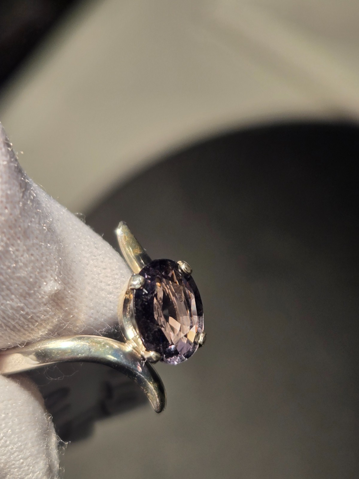 1.41CT NATURAL TITANIUM SPINEL RING!!! RICH PURPLE BLUE/COLOR SATURATION/LUSTER!