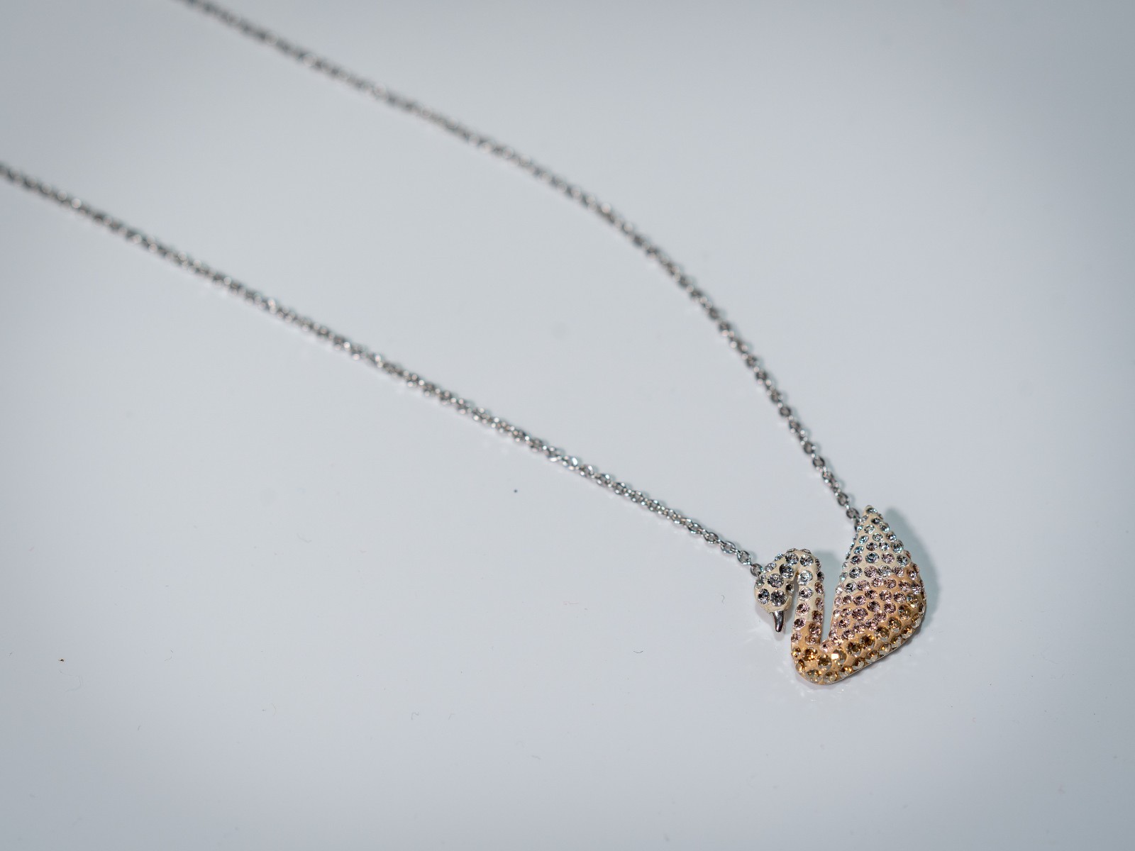 Swarovski Iconic Swan necklace, Multi-colored, Rhodium Plating