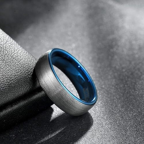6mm Tungsten Mens Wedding Band Rings Brushed Dome Engagement Ring Comfort 5-12