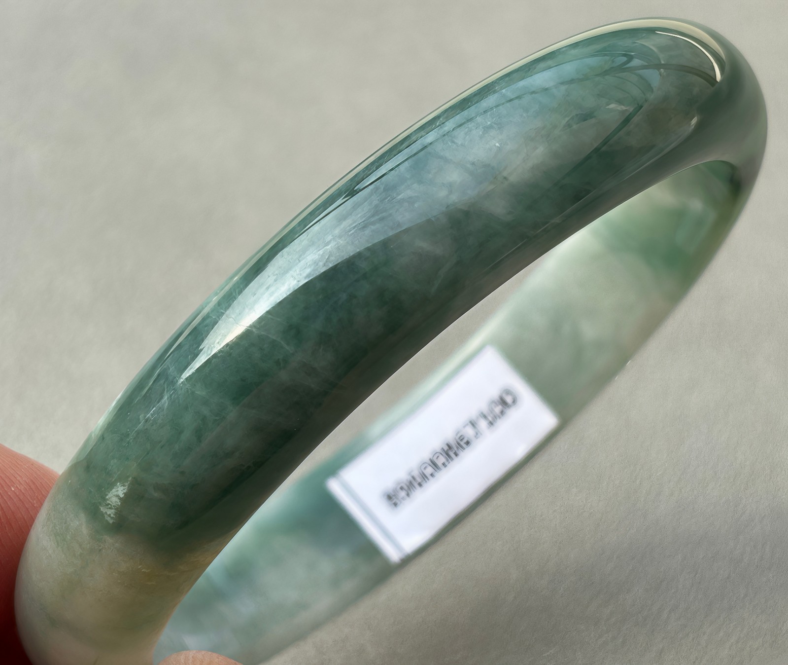 59mm Natural Green Jadeite Jade Bracelets Burma Emerald Jade Bracelet Bangle