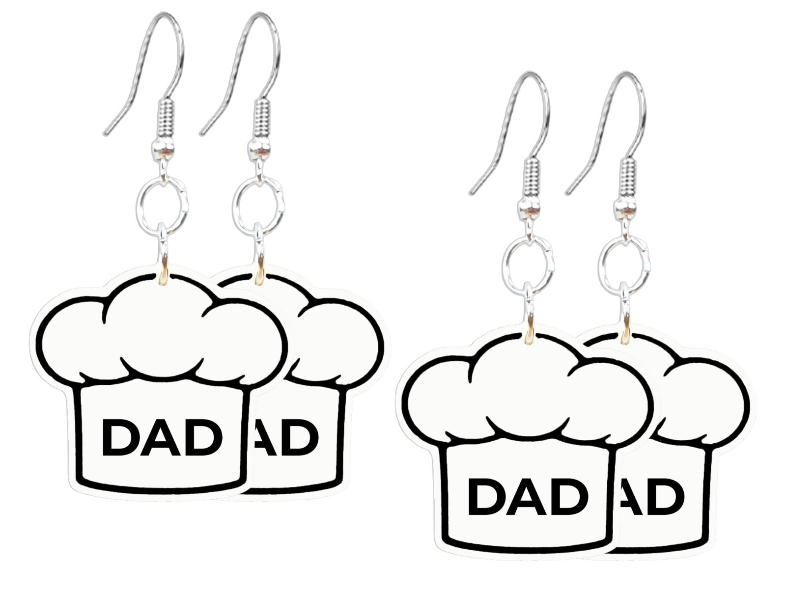Chef Hat Earrings Set of 2 Cooking Jewelry Chef Gift Kitchen DAD