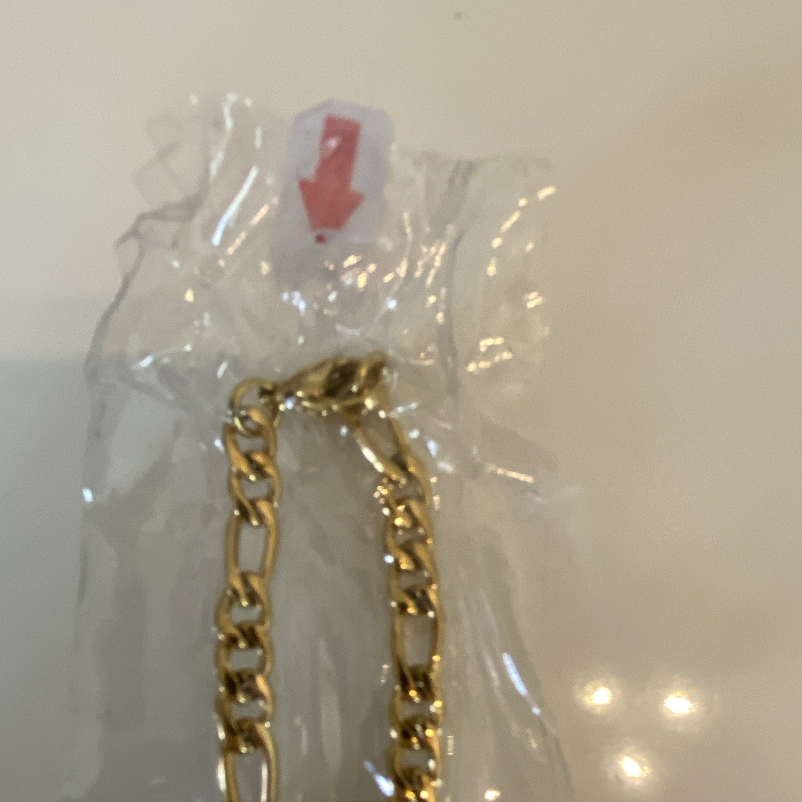 CAPTAINSTEEL Gold Tone Cross Pendant Necklace Curb Link Chain 18-24 in No Stone