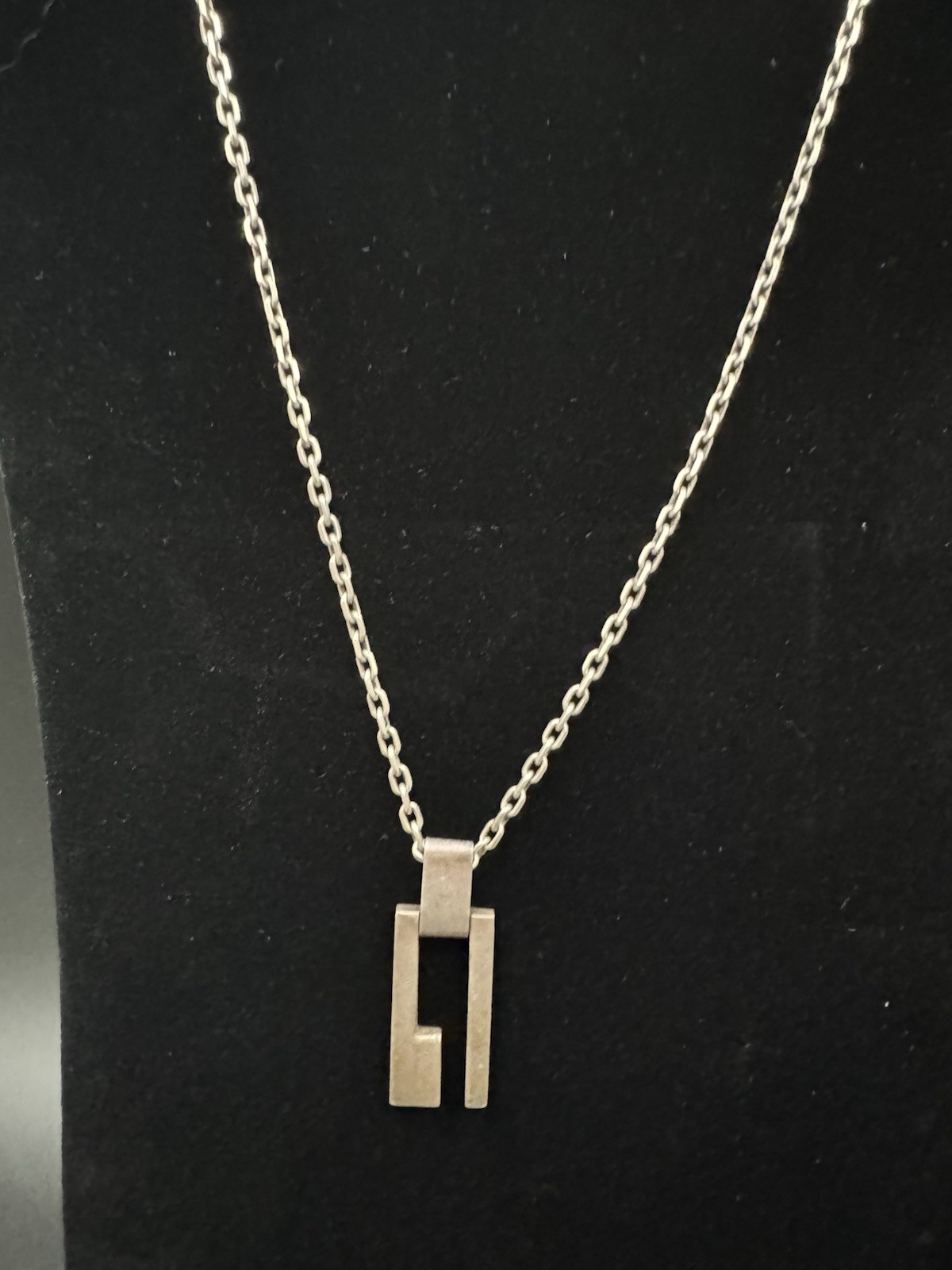 GUCCI Necklace Silver 925 Big G Interlocking Link Chain 20” Men’s Women’s Unisex