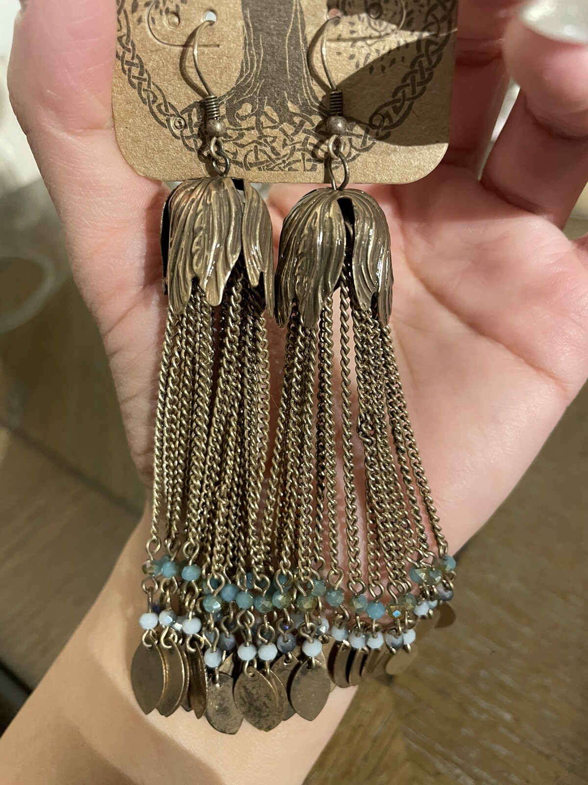 Long Dangle Drop Earrings