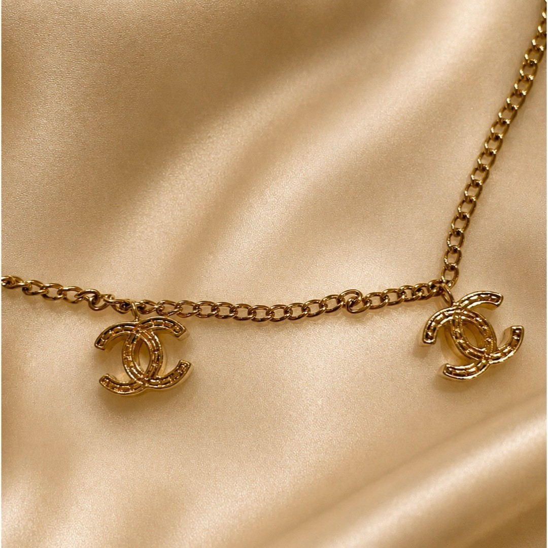 CHANEL Vintage Necklace Coco Mark