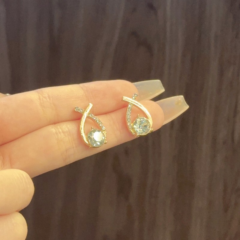 Shiny Micro-inlaid Rhinestone Earrings Ladies Fashion Delicate Earring DailyLife