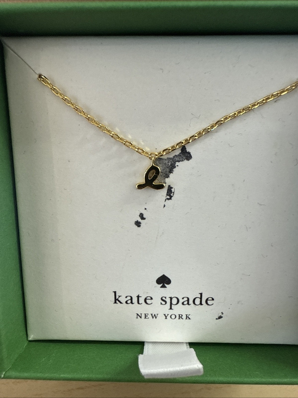 Kate Spade New York One In A Million “E” Initial Pendant Necklace 16” Inches NEW
