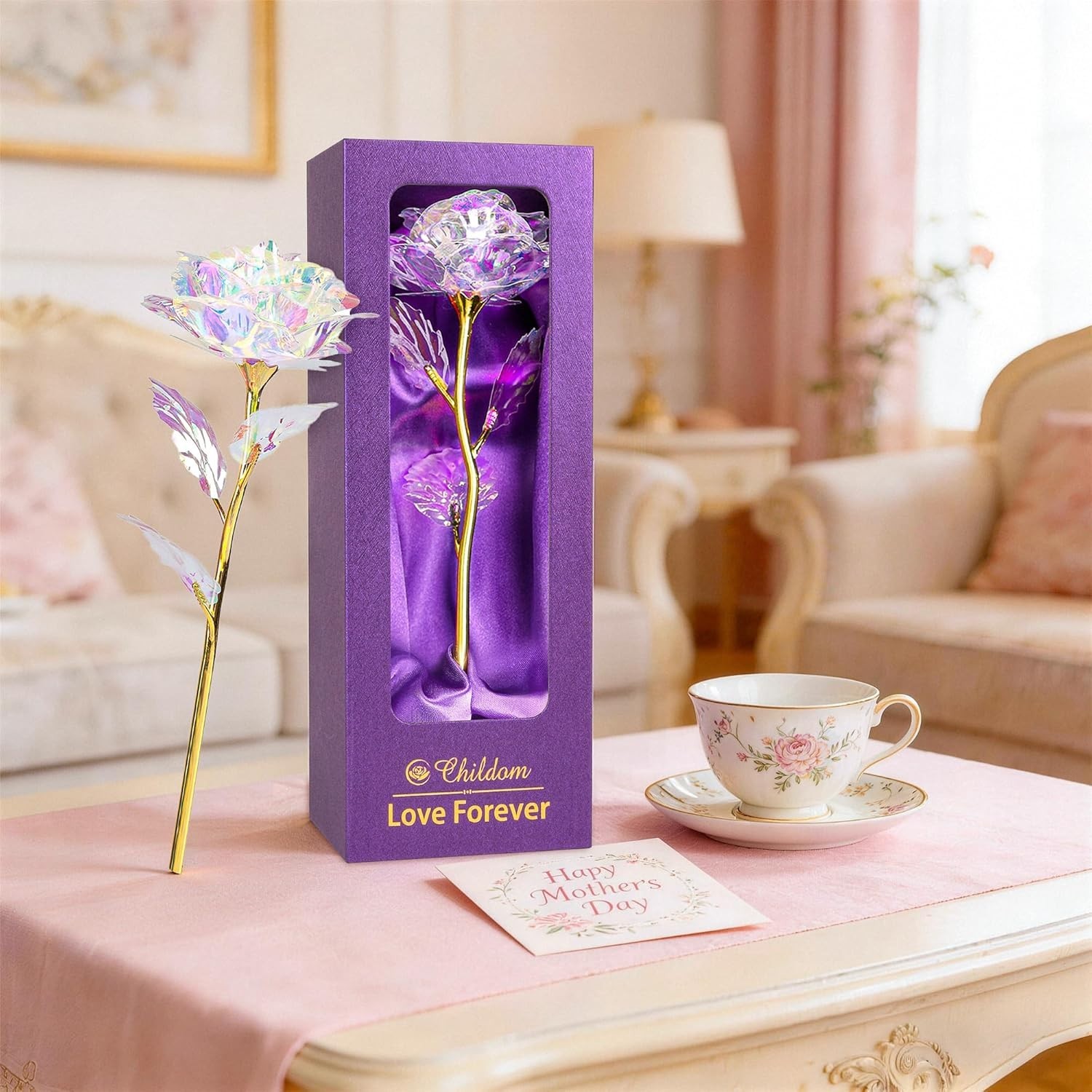 Elegant Floral Gift of Never Withered Rainbow Roses – Symbol of Love and Beauty