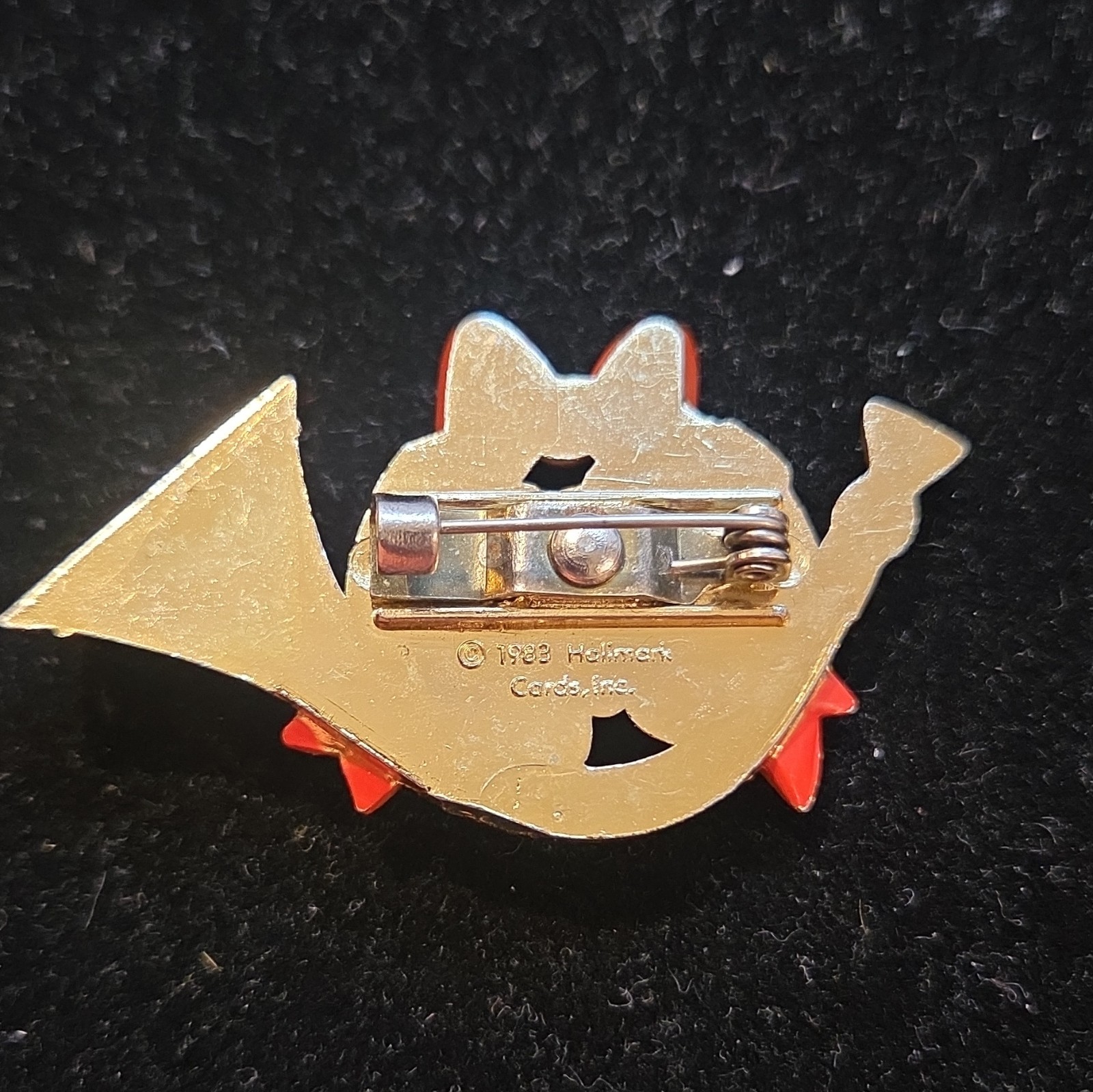 Hallmark Lot of 6 Christmas Brooch Pins Santa Joy Holly Candy Cane
