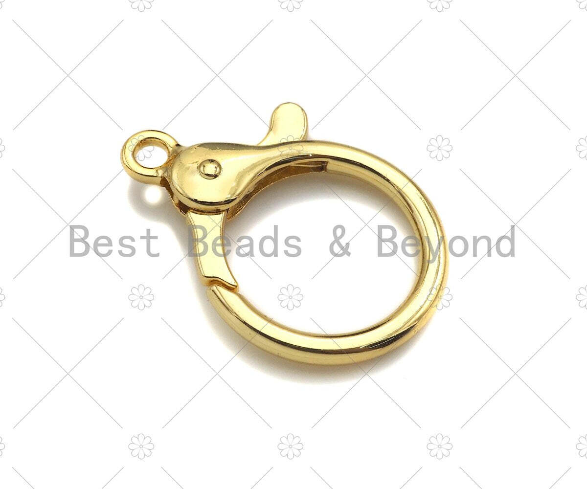 Round Lobster Claw Clasp Charm, Spring Gate, 28mm, Jewelry Making – sku#H311