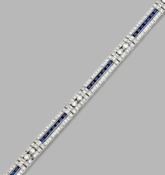 6.38 Ct Baguette Simulated Sapphire Women Tennis Bracelet 14K White Gold Plated
