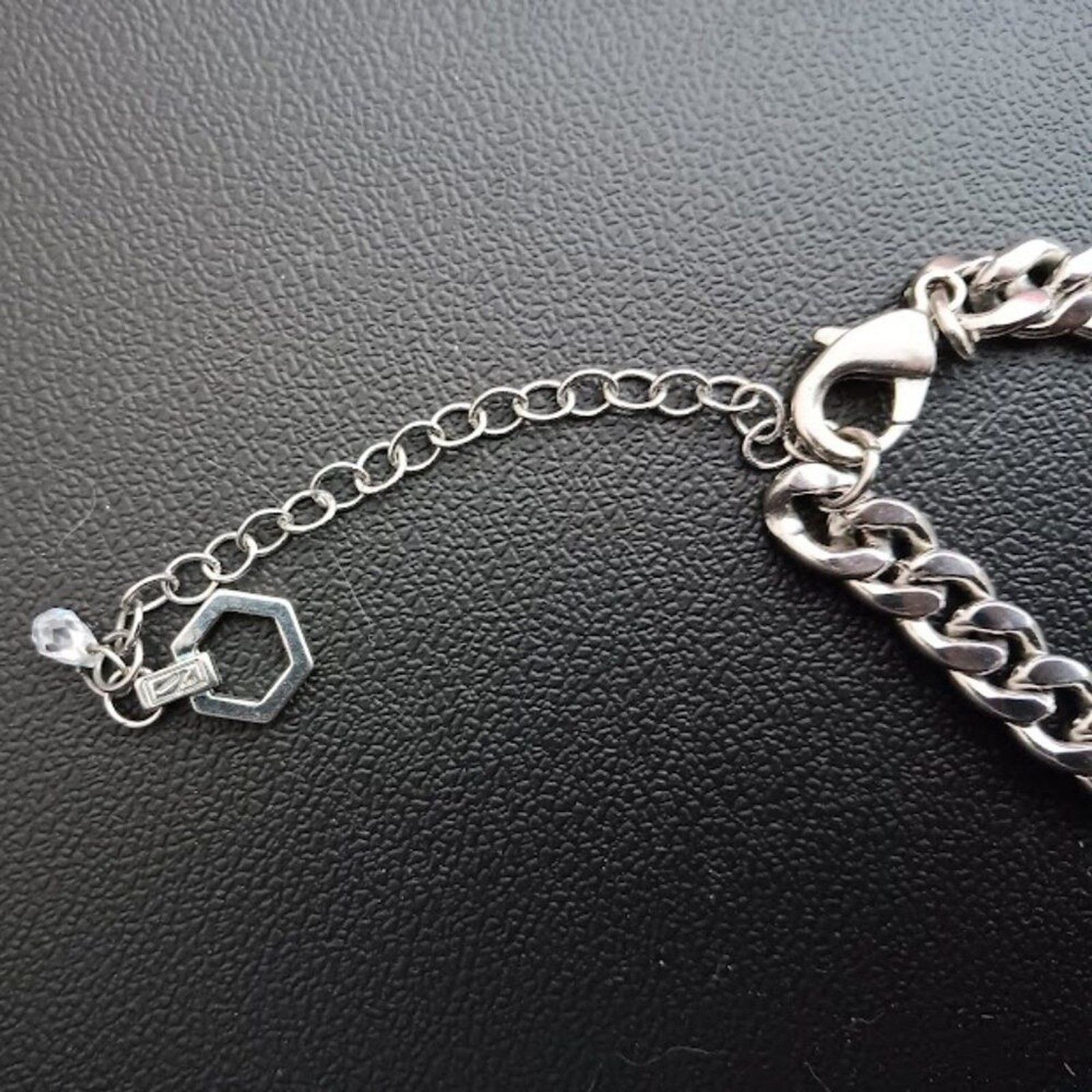 VERA WANG Rocker Chic Silver Black/Gray/Hematite Beads Chain Layered Necklace