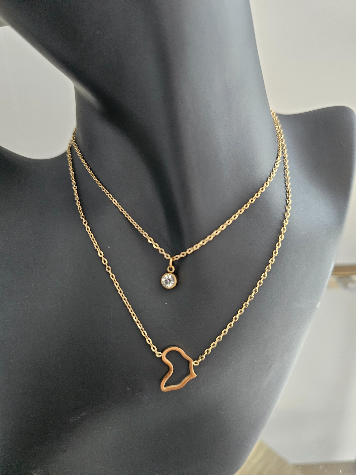 Women’s Ladies Girls Eternal Embrace Layered Stainless Steel Necklace