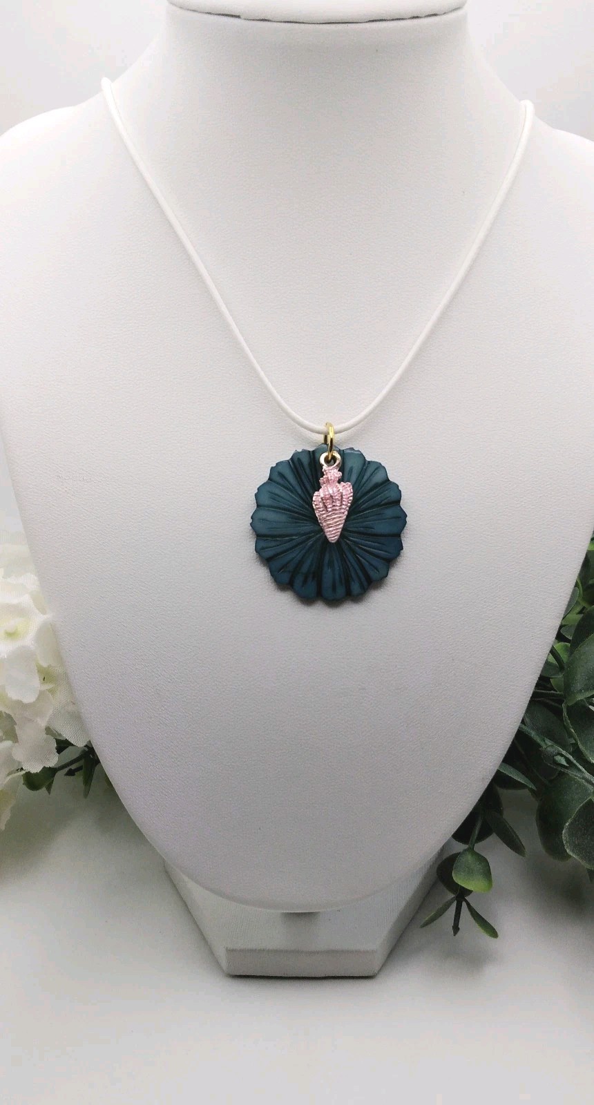 Carved Shell Ocean Necklaces RI Theme Adjustable Sea Pendant 17″ Choose Color US