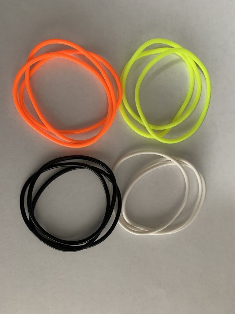 50 GUMMY BRACELETS Jelly Rubber Bangles Shag Bands Friendship Wristbands