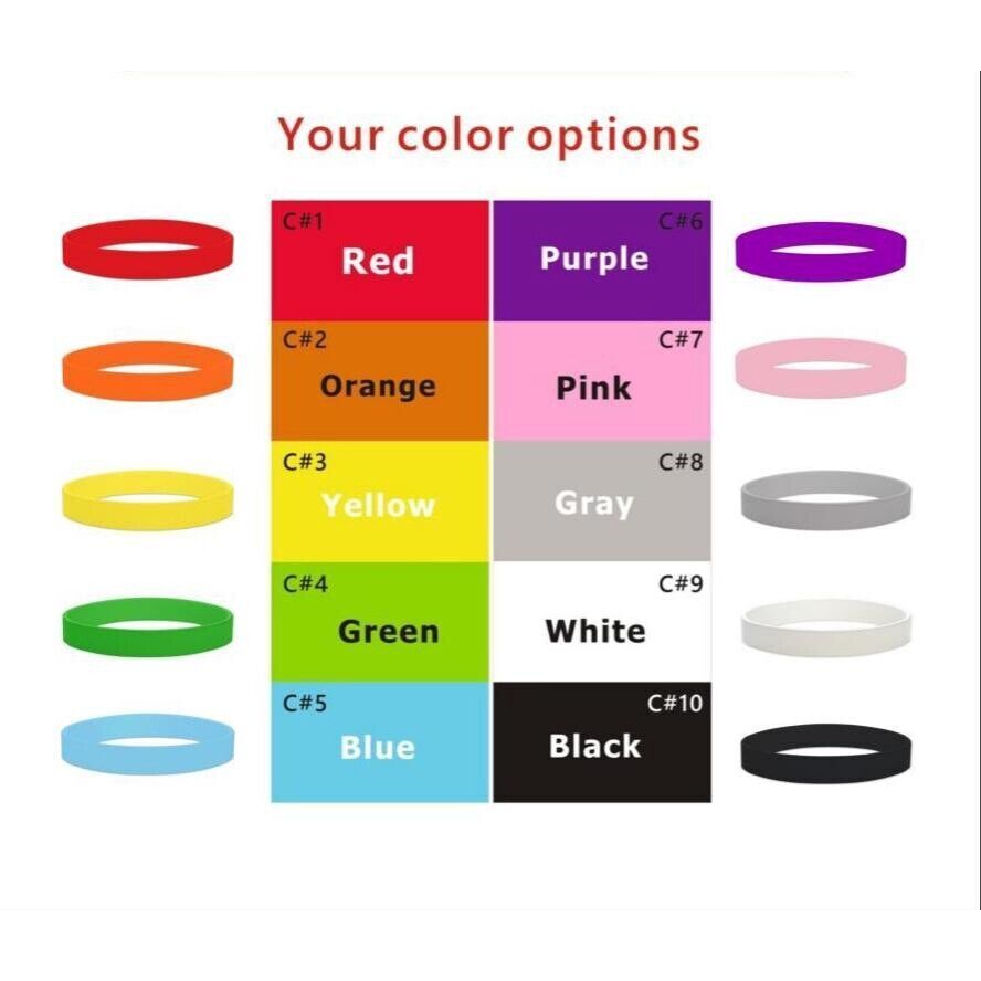 2-5pcs Custom Engraved Silicone Wristbands – Personalized Luxe Rubber Bracelets