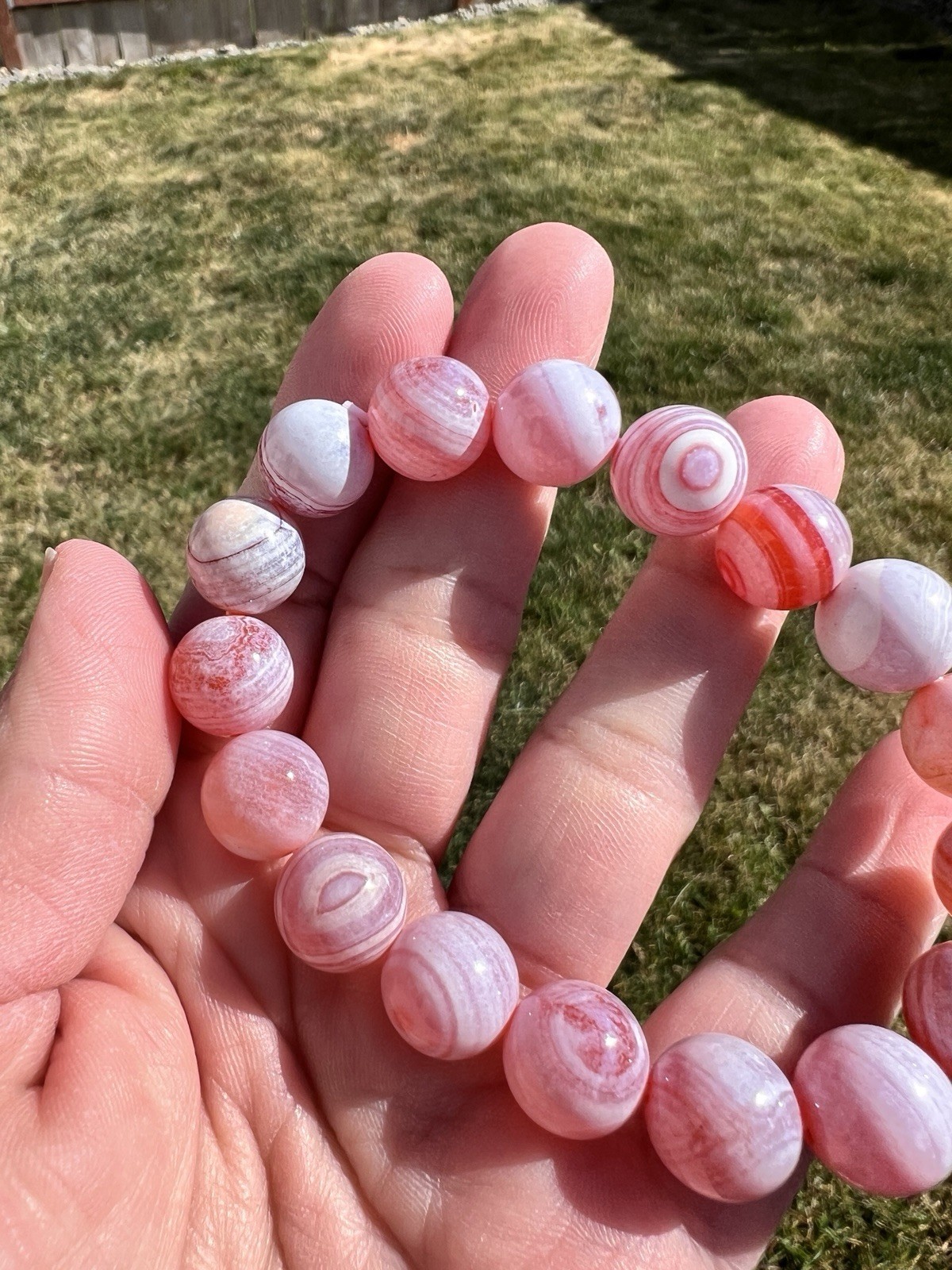 Yaochen Agate Beaded Bracelet 12 mm (changes color in water) – See video