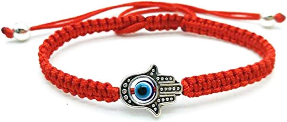 Pulsera Roja Proteccion Del Mal De Ojo Buena Suerte Ajustable Hamsa Ojo Turco US