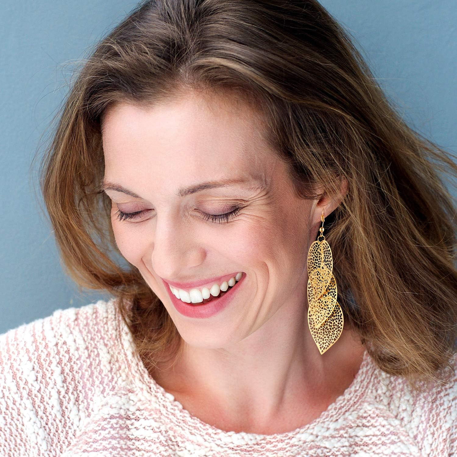 9 Pairs Dangle Earrings for Women Golden Silver Fringed Tassel Exaggerated Boho