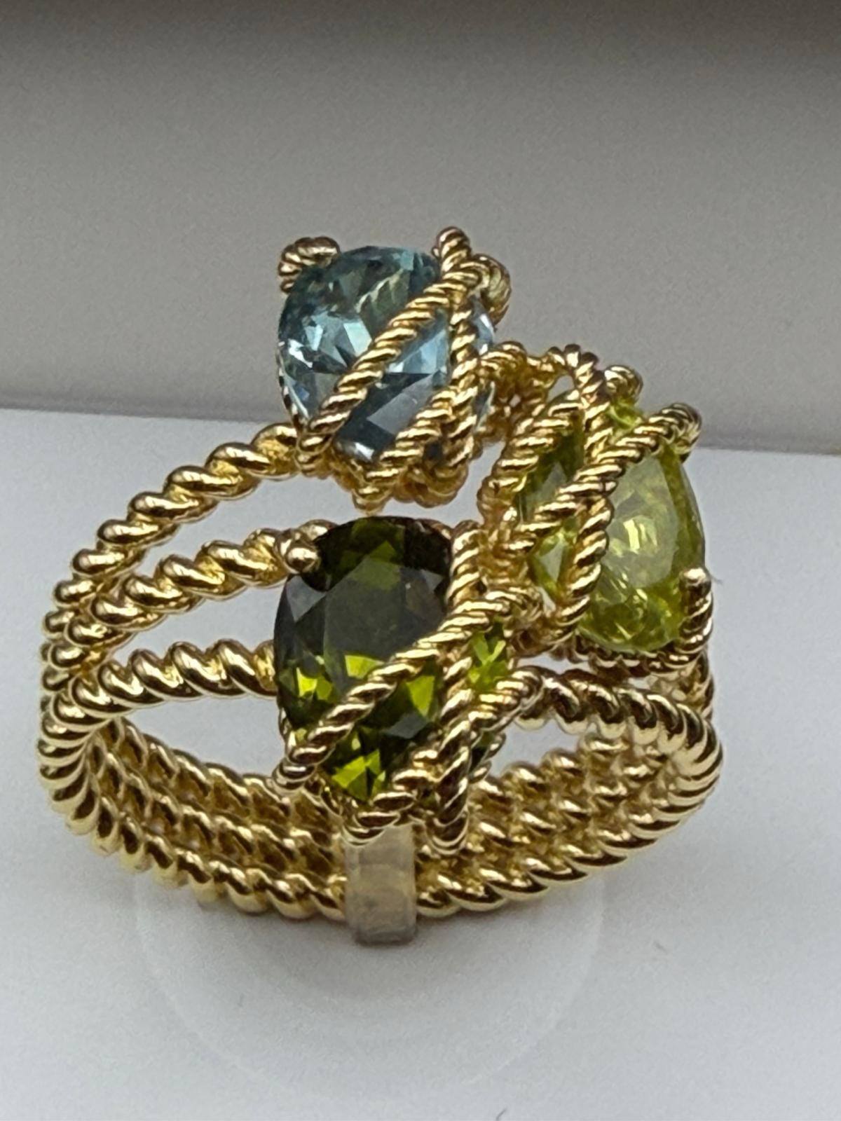 Charter Club Women Multi Oval Wrap Band Ring Size 10