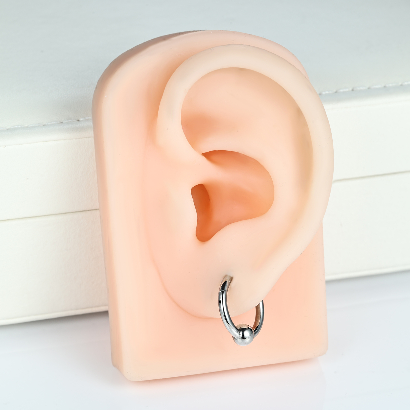 1 Pc Stainless Steel Hoop Earring Punk Large Gauge Earring Nose Piercing Jewelry