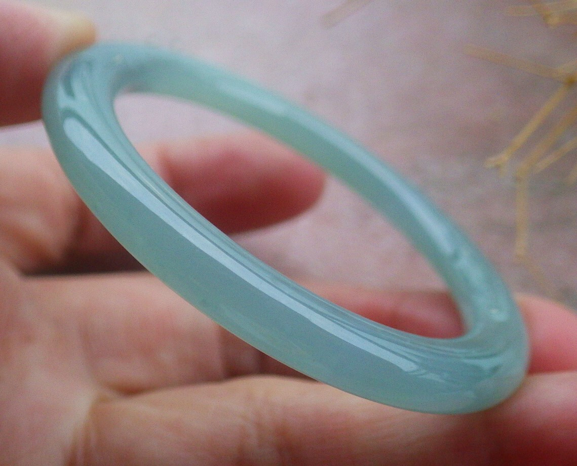 Video Certified Green JADE JADEITE BABY Child Bangle Bracelet 41 mm 113827 TS