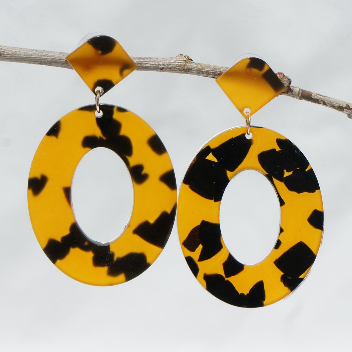 New Party Handmade Stylish Natural Resin Fashion Women Ring Earrings