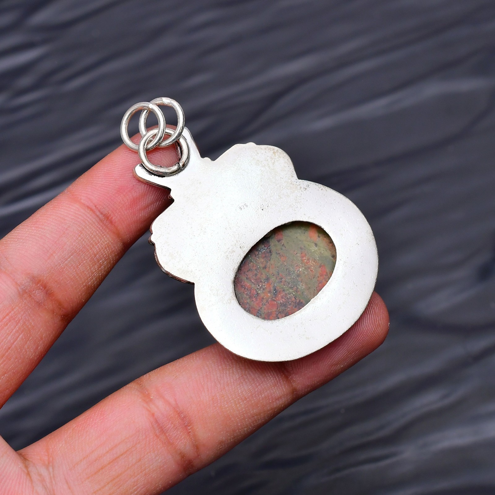 Unakite Gemstone 925 Sterling Silver Handmade Pendant Jewelry Approx – 2.16″