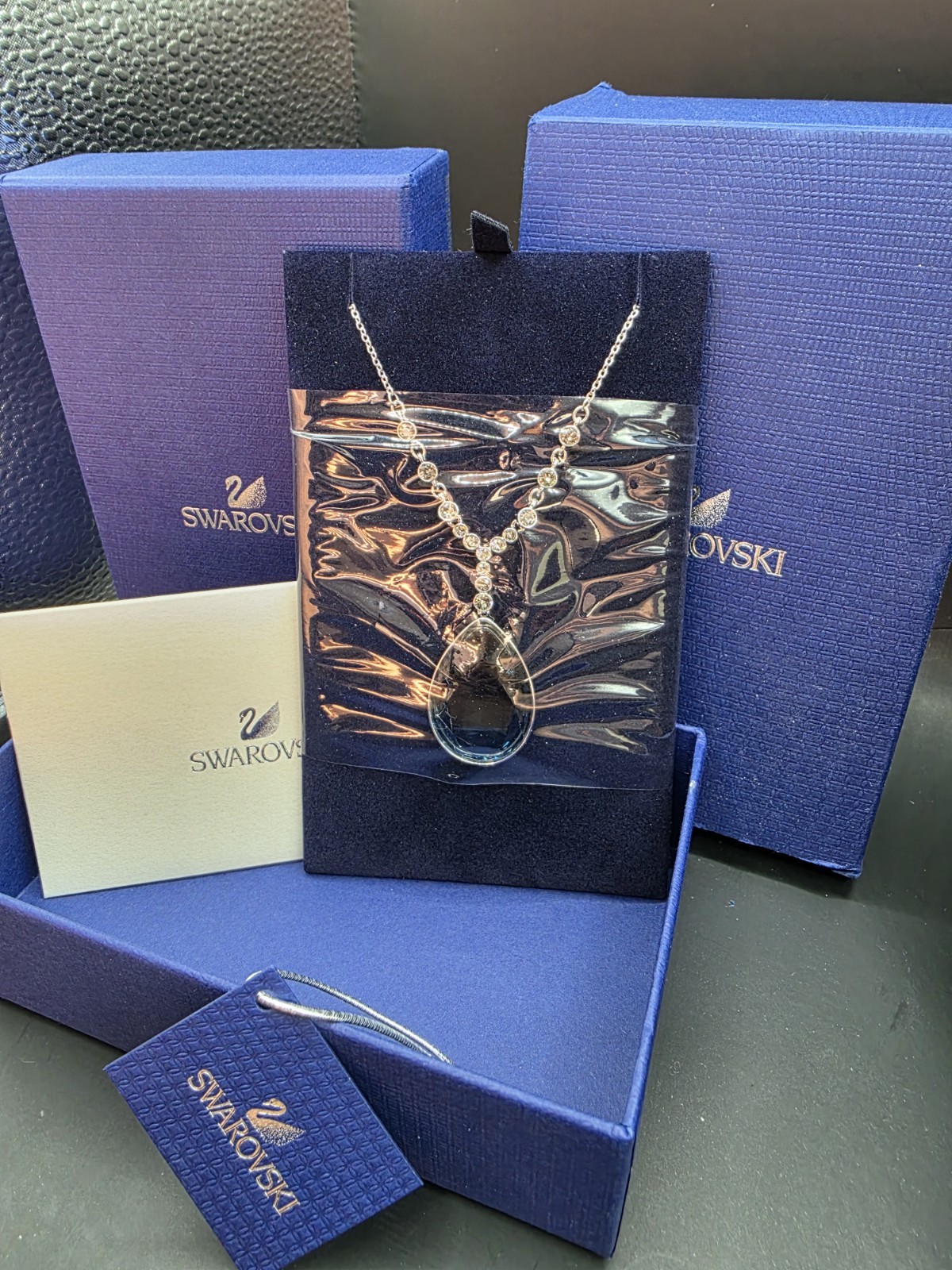 SWAROVSKI Necklace: Meringue Montana L40cm 4.5×2.3cm 1062666 Boxed