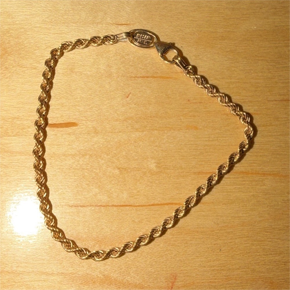 Gold 14 K Chain Bracelet, Israel Gold