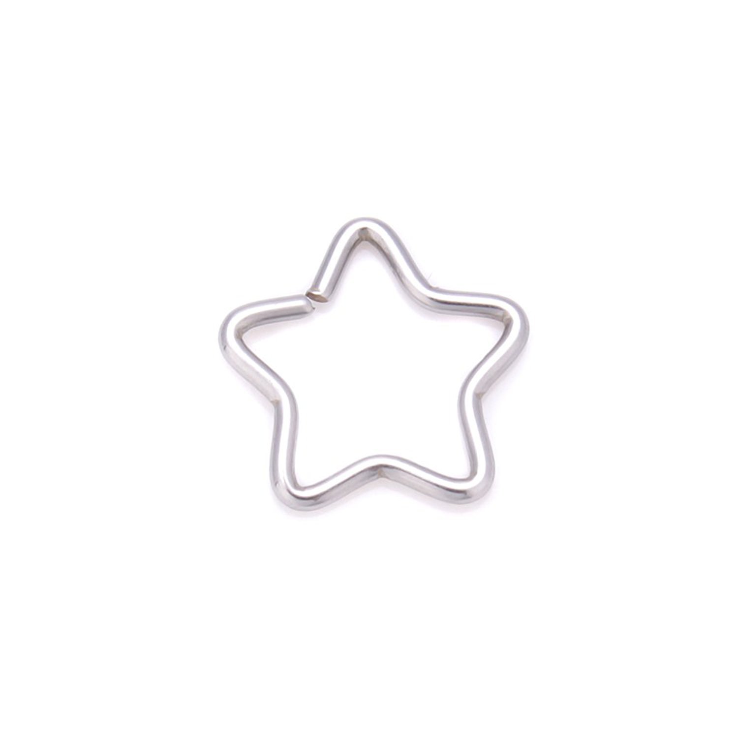 Star Surgical Steel Ring Hoop For Ear Helix Cartilage Tragus Body Piercing
