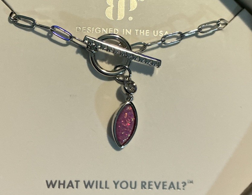 Bomb Party Necklace October 2023 (retro) “Decide My Fate” Rhodium Plating