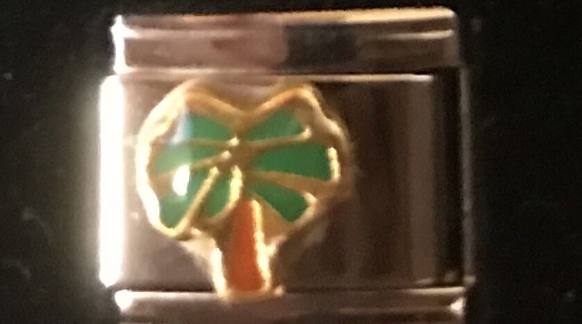 Palm Tree Italian Charm Enamel Link 9MM K47