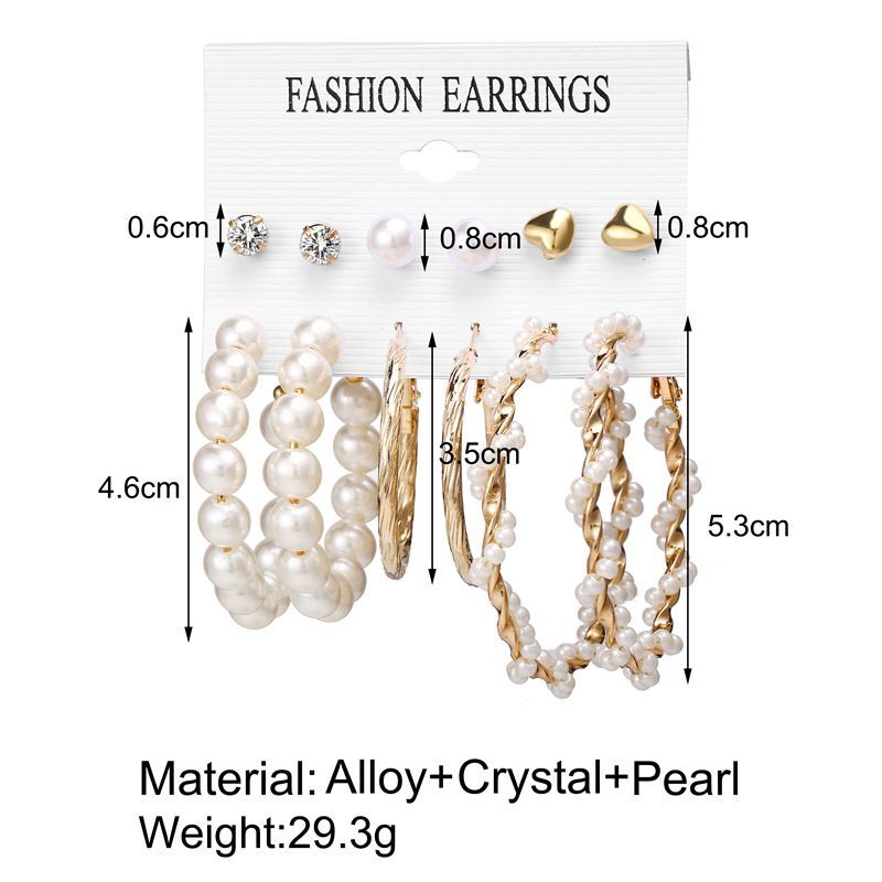 Oversize Hoop Earrings – Gold Color Round Circle Women Earrings Set DIY Jewelry