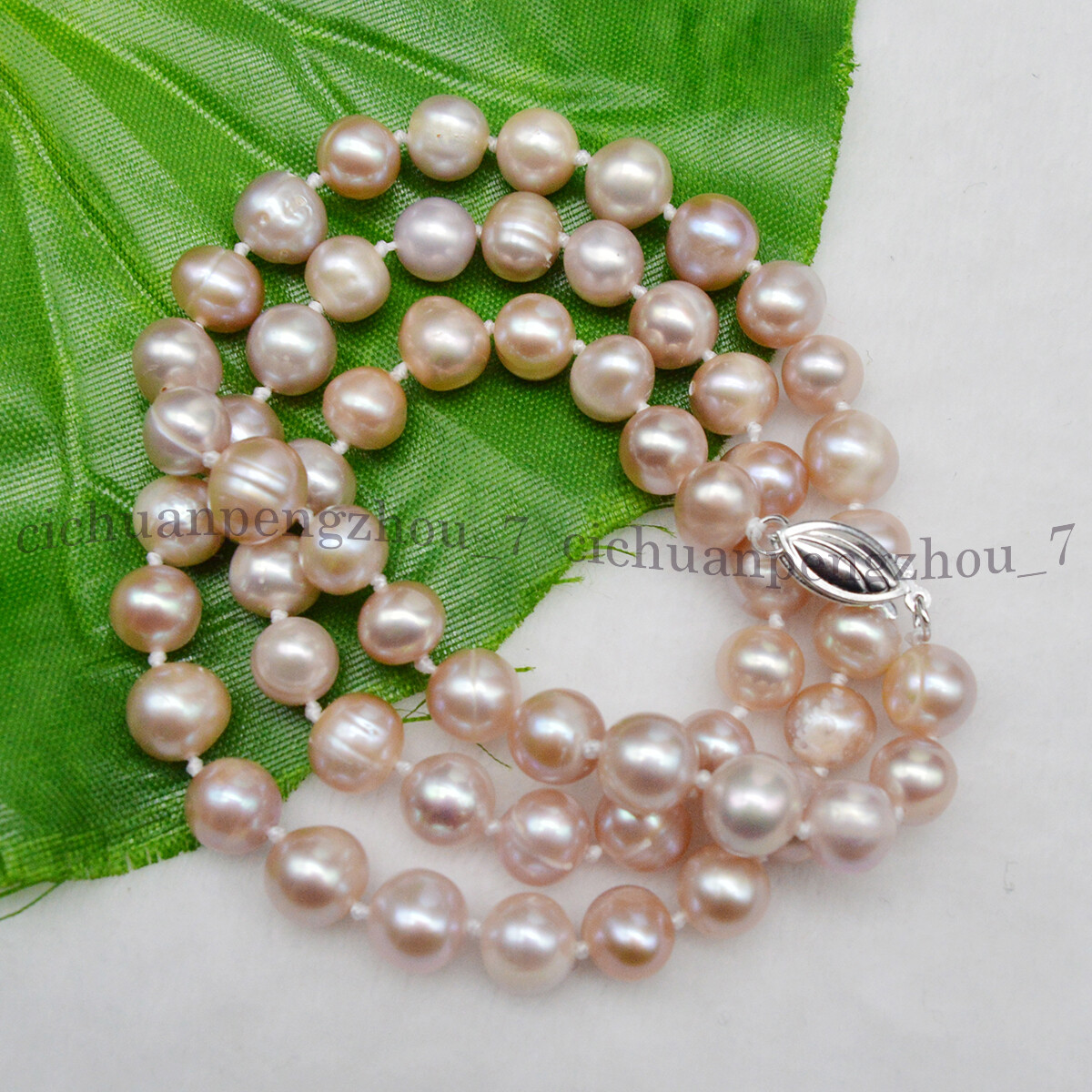 Genuine Natural 7-8mm Purple Freshwater Pearl Necklace Long 14-100 inch