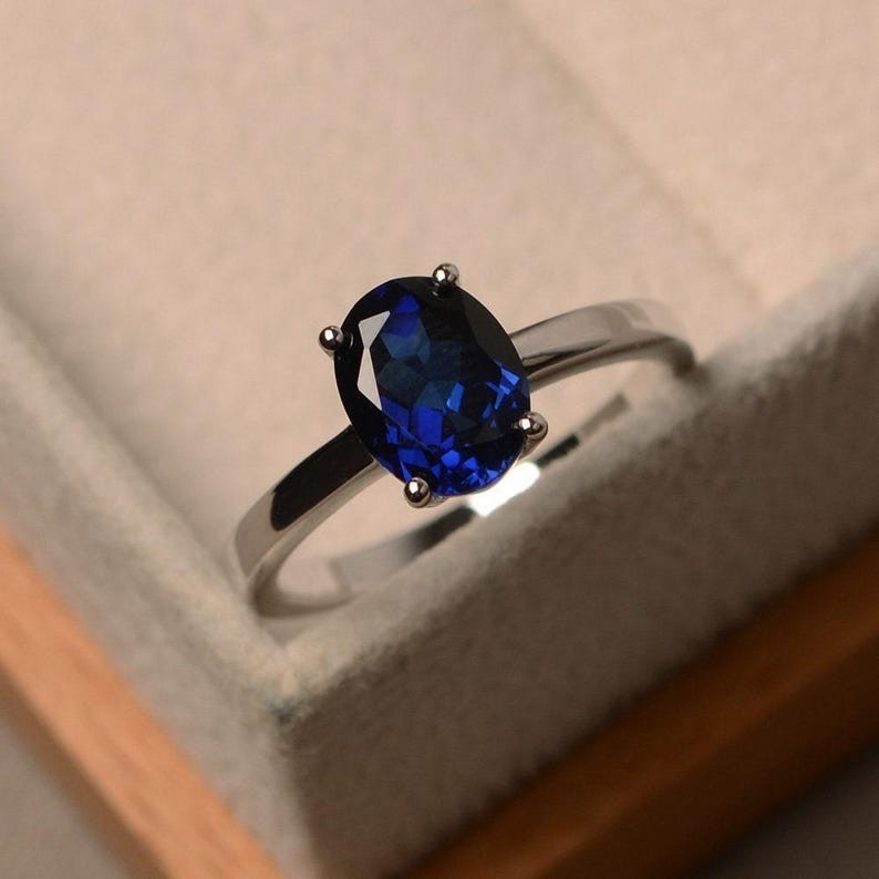 11 Ct Certified Natural Blue Sapphire 925 Silver Ring Oval Loose Gemstone