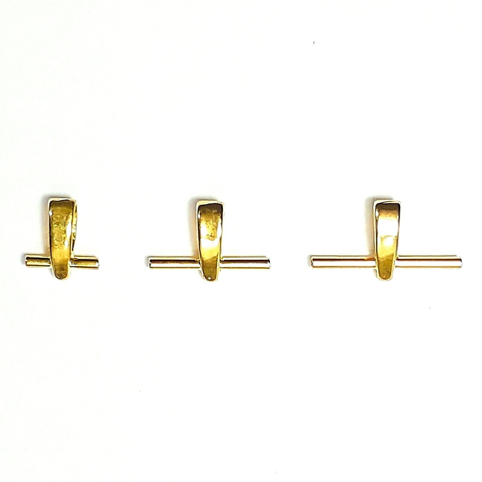 Convert Pin Or Brooch To Necklace Or Pendant Gold Tone Qty 3: Small Medium Large